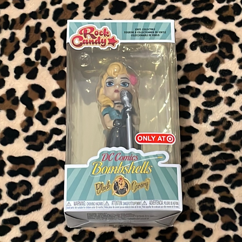 FUNKO Rock Candy DC Comics Bombshells Black Canary Doll 🌹Rockabilly Pin-up Rose - Picture 1 of 15